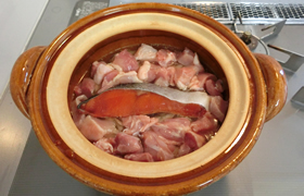 鮭と鶏の洋風炊き込みご飯