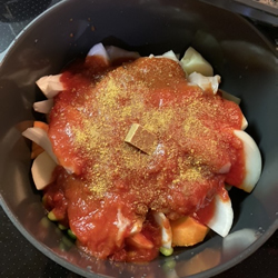 鶏胸肉のトマト煮込み