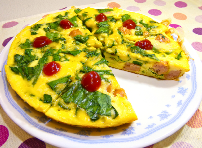 ケーキ風スパニッシュオムレツ