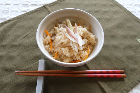 みょうがの炊き込みご飯