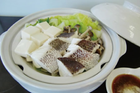 桜鯛と豆腐の蒸し鍋