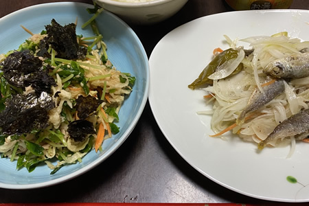 切り干し大根と豆苗の中華風